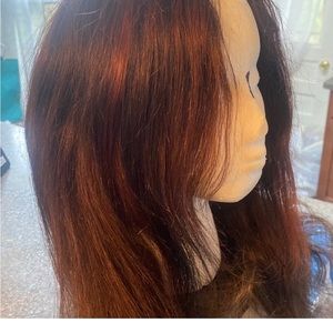 Human hair half wig